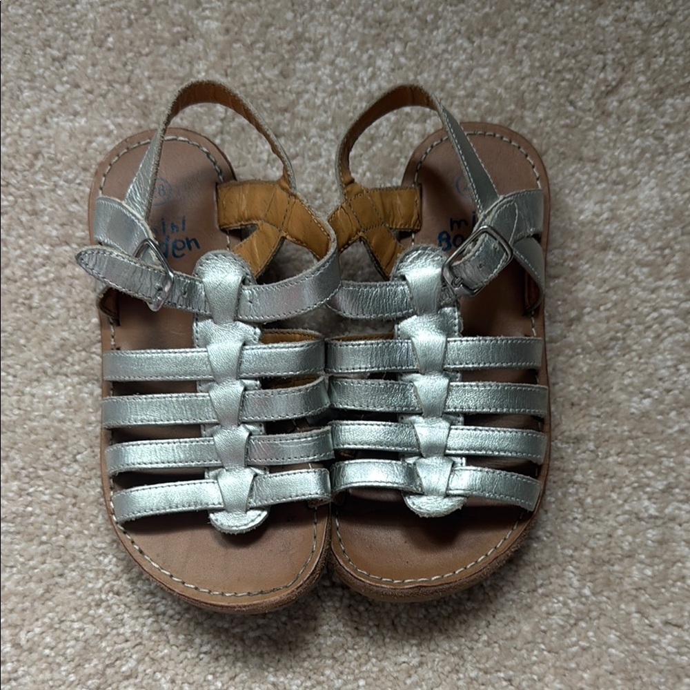 Mini Boden Silver Fisherman Sandals